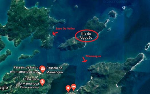 TVP 424 – Áreas a Venda de 32.000, 40.000 ou 72.000m2 na Ilha do Algodão em Paraty RJ